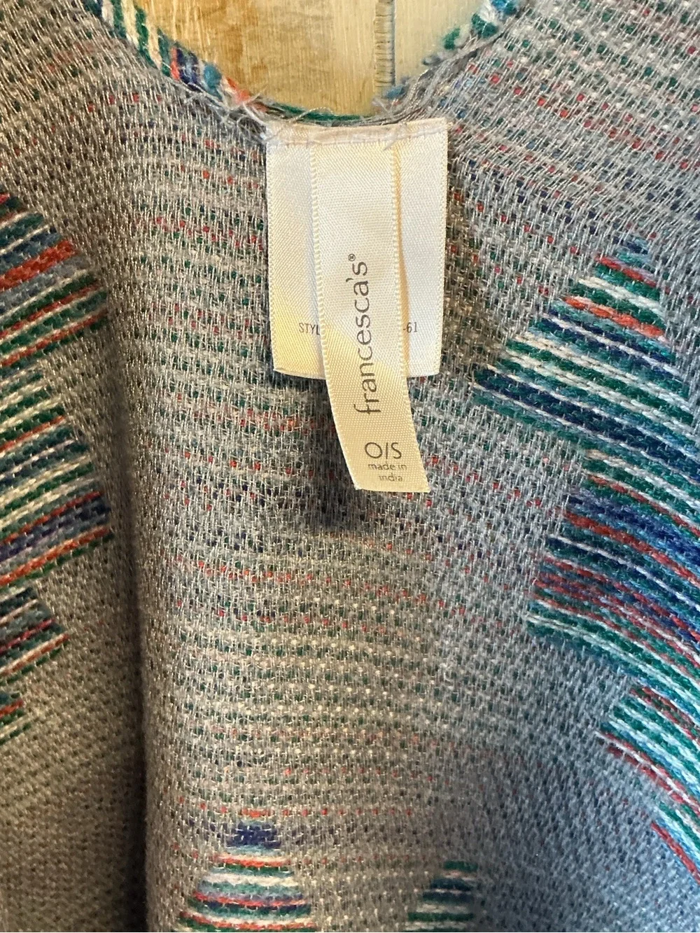 Multicolor Fringe Throw Poncho - Francesca’s